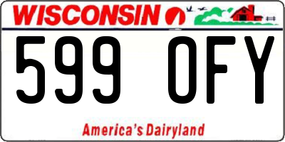 WI license plate 599OFY