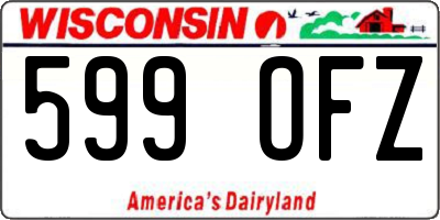 WI license plate 599OFZ