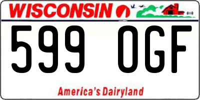 WI license plate 599OGF
