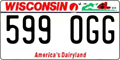 WI license plate 599OGG