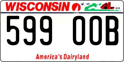 WI license plate 599OOB