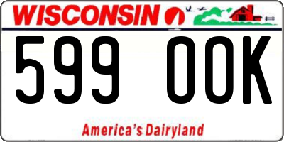 WI license plate 599OOK
