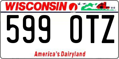 WI license plate 599OTZ
