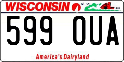 WI license plate 599OUA