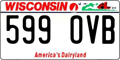 WI license plate 599OVB
