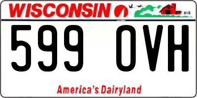 WI license plate 599OVH