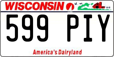 WI license plate 599PIY