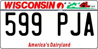 WI license plate 599PJA