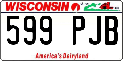 WI license plate 599PJB