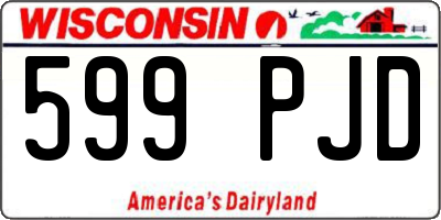 WI license plate 599PJD