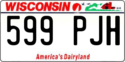 WI license plate 599PJH