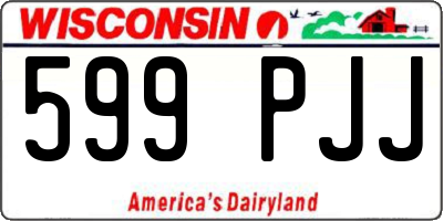 WI license plate 599PJJ