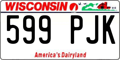 WI license plate 599PJK