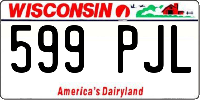 WI license plate 599PJL