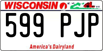 WI license plate 599PJP