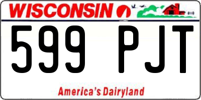 WI license plate 599PJT