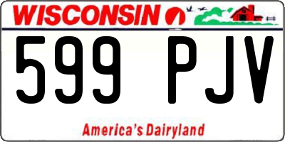 WI license plate 599PJV