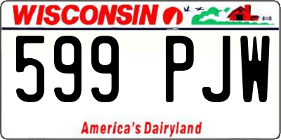 WI license plate 599PJW