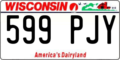 WI license plate 599PJY