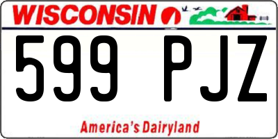 WI license plate 599PJZ