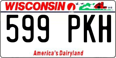 WI license plate 599PKH