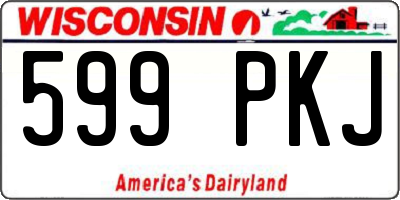 WI license plate 599PKJ