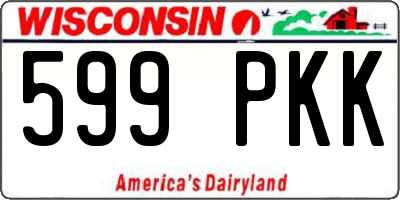 WI license plate 599PKK