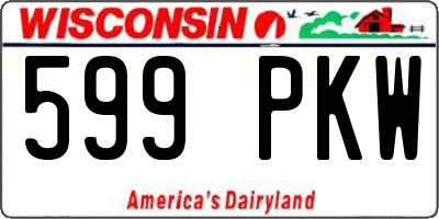 WI license plate 599PKW