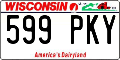 WI license plate 599PKY