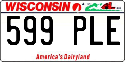 WI license plate 599PLE