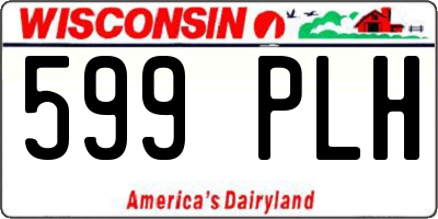 WI license plate 599PLH