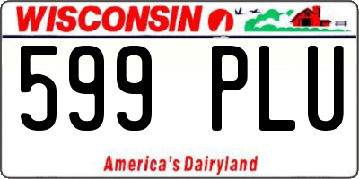 WI license plate 599PLU