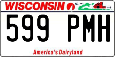 WI license plate 599PMH