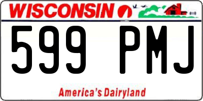 WI license plate 599PMJ