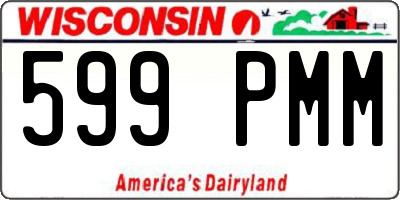 WI license plate 599PMM