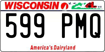 WI license plate 599PMQ