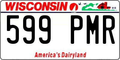 WI license plate 599PMR