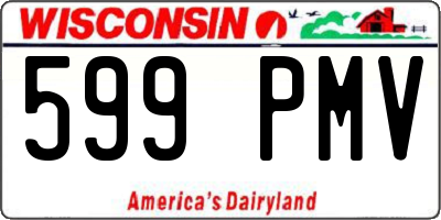 WI license plate 599PMV