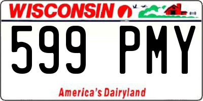 WI license plate 599PMY