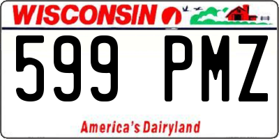 WI license plate 599PMZ
