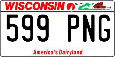 WI license plate 599PNG
