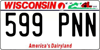 WI license plate 599PNN