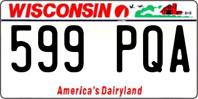 WI license plate 599PQA