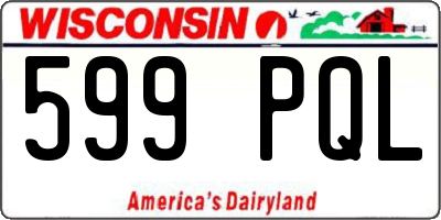 WI license plate 599PQL