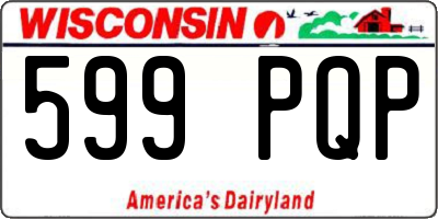WI license plate 599PQP