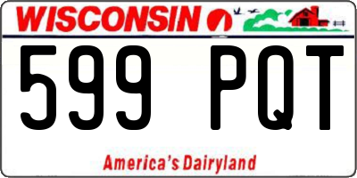 WI license plate 599PQT