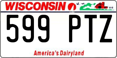 WI license plate 599PTZ