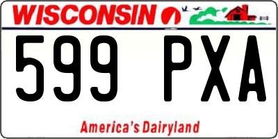 WI license plate 599PXA