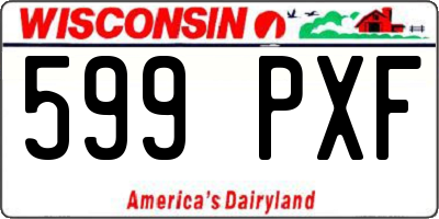 WI license plate 599PXF