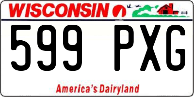 WI license plate 599PXG
